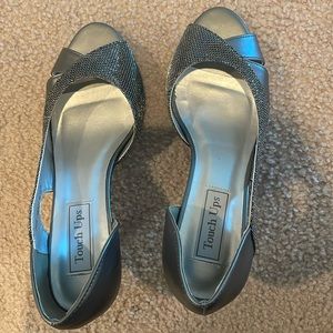 Silver Open-Toed Shoes